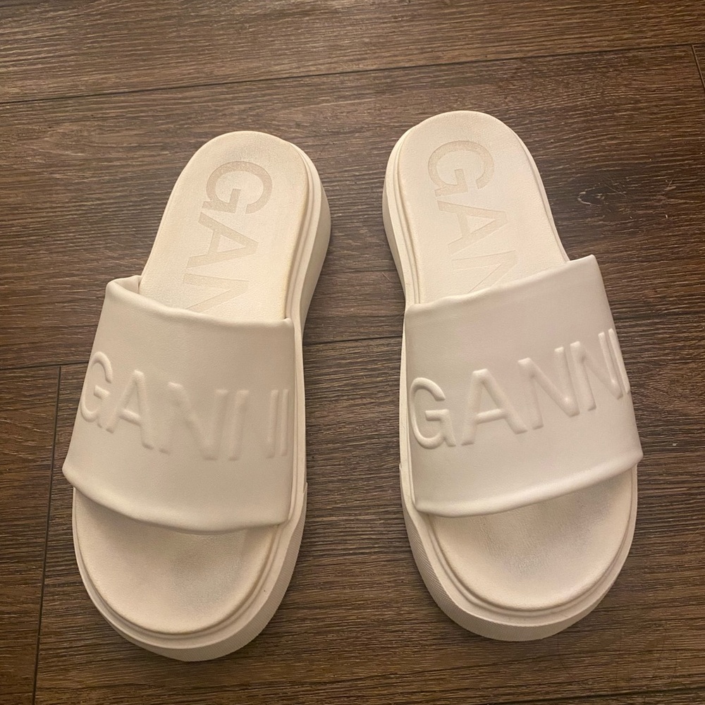 SOLD GANNI Sporty Platform Slide Sandals